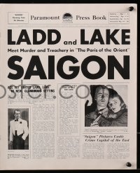 3w0676 SAIGON pressbook 1948 great images of Alan Ladd & sexy Veronica Lake, murder & treachery!