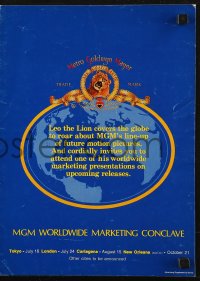 3w0623 METRO-GOLDWYN-MAYER promo brochure 1980 Clash of the Titans, Fame, covers the globe!