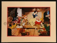 3w0537 SNOW WHITE & THE SEVEN DWARFS 12x16 exclusive commemorative lithograph R1994 Disney cartoon!