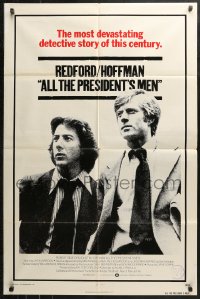 3x0642 ALL THE PRESIDENT'S MEN int'l 1sh 1976 Hoffman & Robert Redford as Woodward & Bernstein!