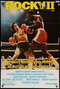 3x0284 ROCKY II Aust 1sh 1979 Sylvester Stallone & Carl Weathers fight in ring, boxing sequel!