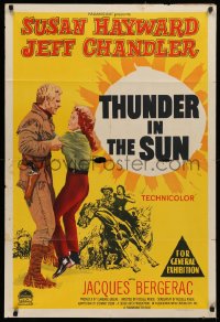 3x0294 THUNDER IN THE SUN Aust 1sh 1959 Susan Hayward, Jeff Chandler, Jacques Bergerac, different!
