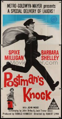 3x0242 POSTMAN'S KNOCK Aust 3sh 1962 wacky mailman Spike Milligan is mixed up with crime & romance!