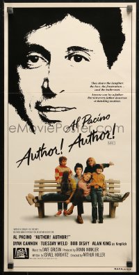 3x0320 AUTHOR! AUTHOR! Aust daybill 1982 Al Pacino, Dyan Cannon, Tuesday Weld, dysfunctional family!