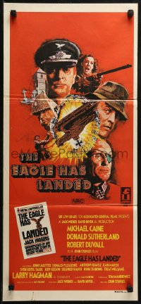 3x0381 EAGLE HAS LANDED Aust daybill 1977 different art of Michael Caine, Robert Duvall, Sutherland!