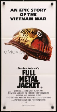3x0408 FULL METAL JACKET Aust daybill 1987 Stanley Kubrick Vietnam War movie, Philip Castle art!