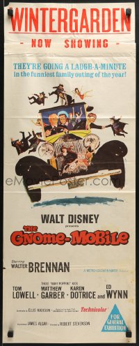 3x0416 GNOME-MOBILE Aust daybill 1969 Disney fantasy, Walter Brennan, Tom Lowell, Matthew Garber!