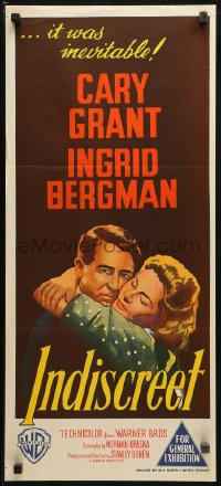 3x0439 INDISCREET Aust daybill 1958 Cary Grant & Ingrid Bergman, directed by Stanley Donen!
