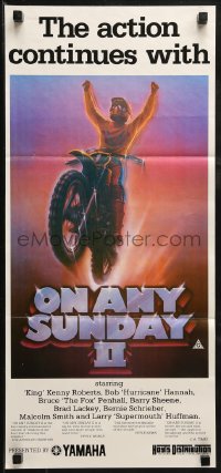 3x0477 ON ANY SUNDAY 2 Aust daybill 1982 cool Youngblood dirtbike motocross art!