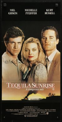 3x0536 TEQUILA SUNRISE Aust daybill 1988 Mel Gibson, pretty Michelle Pfeiffer & Kurt Russell!