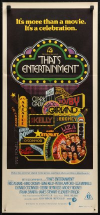 3x0537 THAT'S ENTERTAINMENT Aust daybill 1974 classic MGM Hollywood scenes, it's a celebration!