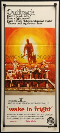 3x0551 WAKE IN FRIGHT Aust daybill 1971 Ted Kotcheff Australian Outback creepy cult classic!