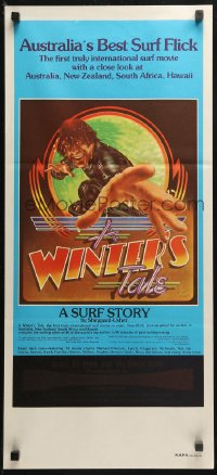 3x0563 WINTER'S TALE Aust daybill 1970s Sheppard-Usher, Australia's best surf flick, Jim Evans art!