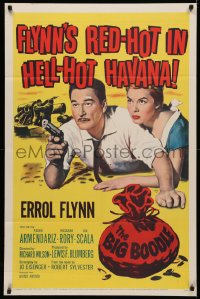 3x0671 BIG BOODLE 1sh 1957 Errol Flynn red-hot in Havana Cuba with sexy Rossana Rory!