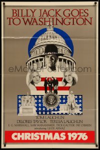 3x0674 BILLY JACK GOES TO WASHINGTON advance 1sh 1977 Tom Laughlin in the title role, cool Capitol art