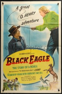 3x0676 BLACK EAGLE 1sh 1948 based on The Passing of Black Eagle by O. Henry!