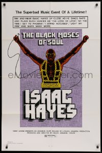 3x0678 BLACK MOSES OF SOUL 1sh 1973 Isaac Hayes, the superbad music event of a lifetime!