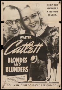 3x0682 BLONDES & BLUNDERS 1sh 1940 they have a word for it in this bundle of laughs, ultra-rare!