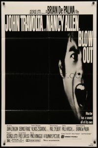 3x0683 BLOW OUT 1sh 1981 John Travolta, Brian De Palma, murder has a sound all of its own!