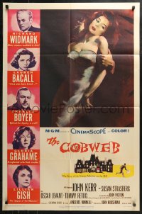 3x0732 COBWEB 1sh 1955 Richard Widmark, Lauren Bacall, Charles Boyer, Gloria Grahame, Gish