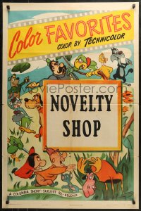 3x0734 COLOR FAVORITES 1sh 1950 Columbia cartoon, many different characters, The Novelty Shop!