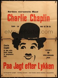 3x0041 PAA JAGT EFTER LYKKEN Danish 1930s great different art of Charlie Chaplin as the Tramp