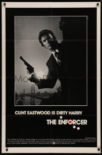 3x0811 ENFORCER int'l 1sh 1976 classic image of Clint Eastwood as Dirty Harry holding .44 magnum!