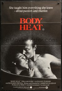 3x0574 BODY HEAT English 1sh 1982 great image of sexy Kathleen Turner & barechested William Hurt!