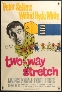 3x0605 TWO-WAY STRETCH English 1sh 1960 prisoner Peter Sellers breaks out of jail & then back in!