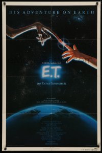 3x0795 E.T. THE EXTRA TERRESTRIAL NSS style 1sh 1982 Steven Spielberg classic, John Alvin art!