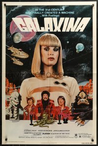 3x0854 GALAXINA style B 1sh 1980 Dorothy Stratten is a sexy man-made machine with feelings!
