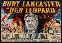 3x0089 LEOPARD German 33x47 1963 Luchino Visconti's Il Gattopardo, Meerwald art of Burt Lancaster!