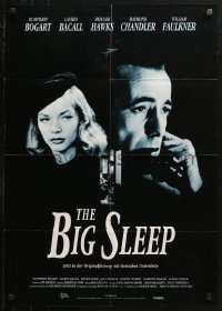 3x0114 BIG SLEEP German R1985 great close-up of Humphrey Bogart, Lauren Bacall, Howard Hawks!