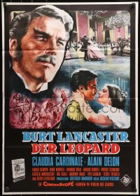 3x0175 LEOPARD German 1963 Luchino Visconti's Il Gattopardo, cool art of Burt Lancaster!