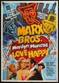 3x0180 LOVE HAPPY German 1981 different Chantrell art of Marx Brothers & sexy Marilyn Monroe!