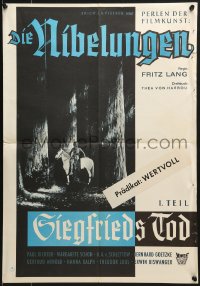 3x0099 DIE NIBELUNGEN: SIEGFRIED German 16x23 R1962 directed by Fritz Lang, Paul Richter as Siegfried