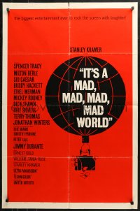 3x0932 IT'S A MAD, MAD, MAD, MAD WORLD style B block 1sh 1964 different Saul Bass-like balloon art!