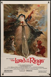 3x0991 LORD OF THE RINGS 1sh 1978 Ralph Bakshi cartoon from J.R.R. Tolkien, Tom Jung art!