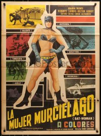 3x0048 BATWOMAN Mexican poster 1967 Maura Monti, great art of sexy superhero and more!