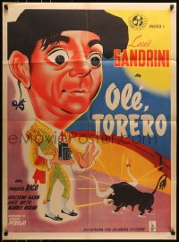 3x0069 OLE TORERO Mexican poster 1950 Luis Sandrini, Paquito Rico, Guillermo Marin!