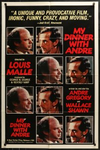 3x1047 MY DINNER WITH ANDRE 1sh 1981 Wallace Shawn, Andre Gregory, Louis Malle directed!
