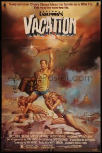 3x1053 NATIONAL LAMPOON'S VACATION studio style 1sh 1983 Chevy Chase and cast by Boris Vallejo!