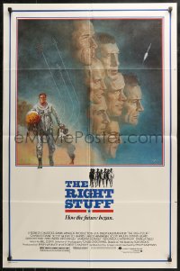 3x1138 RIGHT STUFF 1sh 1983 great Tom Jung montage art of the first NASA astronauts!