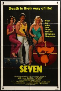 3x1162 SEVEN 1sh 1979 AIP, sexy women with guns, death is their way of life!