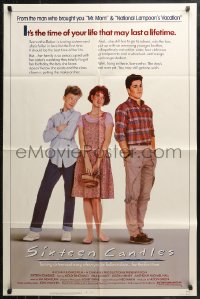 3x1174 SIXTEEN CANDLES 1sh 1984 Molly Ringwald, Anthony Michael Hall, directed by John Hughes!