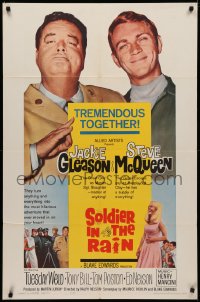3x1180 SOLDIER IN THE RAIN 1sh 1964 close-ups of misfit soldiers Steve McQueen & Jackie Gleason!