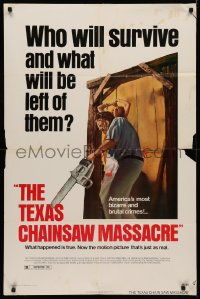 3x1236 TEXAS CHAINSAW MASSACRE 1sh 1974 Tobe Hooper cult classic slasher horror!