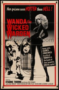 3x1289 WANDA THE WICKED WARDEN 1sh 1977 Jess Franco, Thorne's prison is HOTTER than HELL!