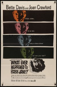 3x1301 WHAT EVER HAPPENED TO BABY JANE? 1sh 1962 Robert Aldrich, Bette Davis & Joan Crawford!