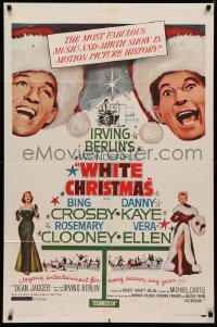 3x1310 WHITE CHRISTMAS 1sh R1961 Bing Crosby, Danny Kaye, Clooney, Vera-Ellen, musical classic!